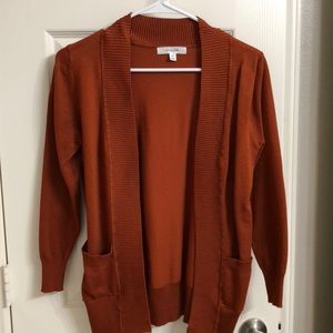 Active USA cardigan size medium rust colored